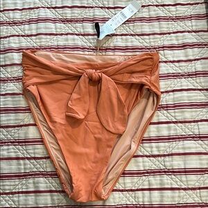 J Crew High-Waisted Orange Bikini Bottom